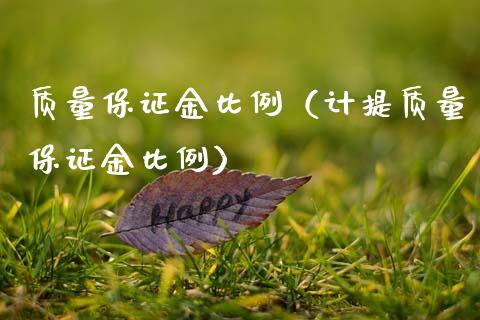 质量保证金比例（计提质量保证金比例）_https://www.boyangwujin.com_期货直播间_第1张
