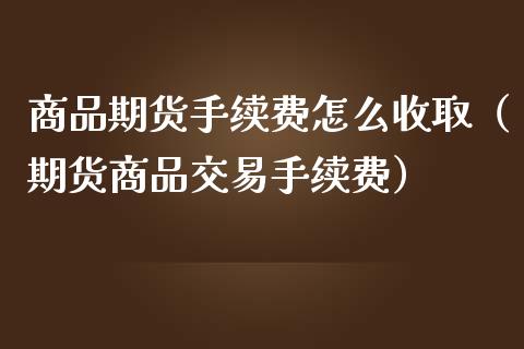 商品期货手续费怎么收取（期货商品交易手续费）
