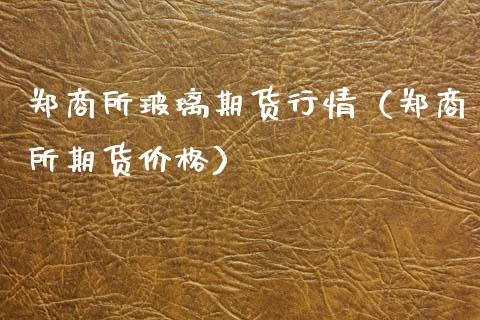 郑商所玻璃期货行情（郑商所期货价格）_https://www.boyangwujin.com_黄金期货_第1张