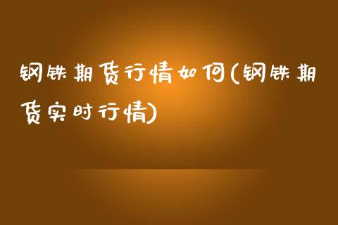 钢铁期货行情如何(钢铁期货实时行情)