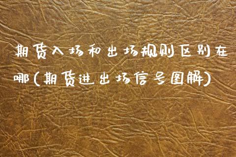 期货入场和出场规则区别在哪(期货进出场信号图解)_https://www.boyangwujin.com_恒指期货_第1张