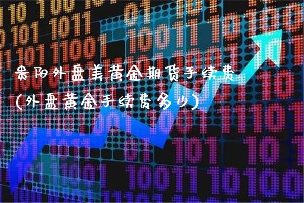 贵阳外盘美黄金期货手续费(外盘黄金手续费多少)_https://www.boyangwujin.com_期货直播间_第1张