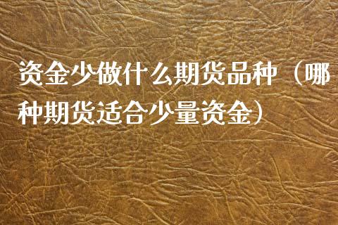 资金少做什么期货品种（哪种期货适合少量资金）