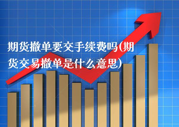 期货撤单要交手续费吗(期货交易撤单是什么意思)