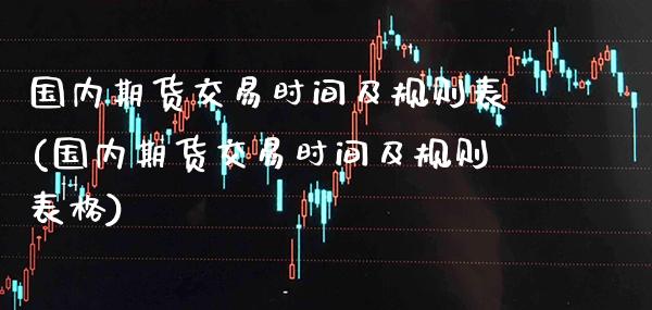 国内期货交易时间及规则表(国内期货交易时间及规则表格)_https://www.boyangwujin.com_原油期货_第1张