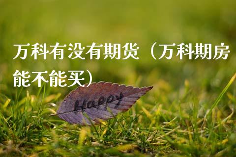 万科有没有期货（万科期房能不能买）