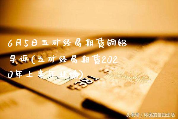6月5日五矿经易期货铜铝早评(五矿经易期货2020年上半年业绩)_https://www.boyangwujin.com_期货直播间_第1张