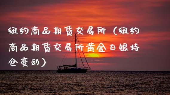 纽约商品期货交易所（纽约商品期货交易所黄金白银持仓变动）_https://www.boyangwujin.com_期货直播间_第1张