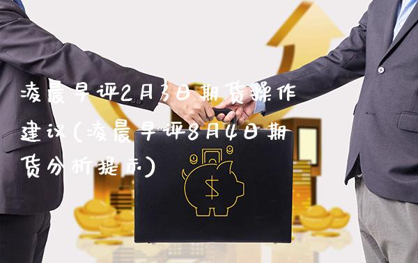 凌晨早评2月3日期货操作建议(凌晨早评8月4日期货分析提示)
