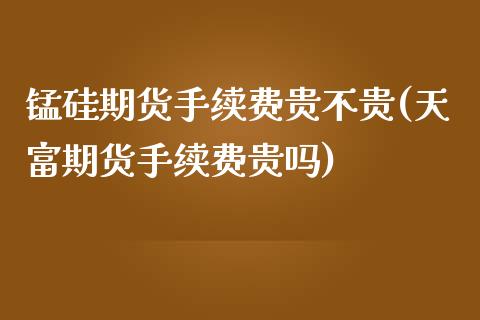 锰硅期货手续费贵不贵(天富期货手续费贵吗)_https://www.boyangwujin.com_恒生指数_第1张
