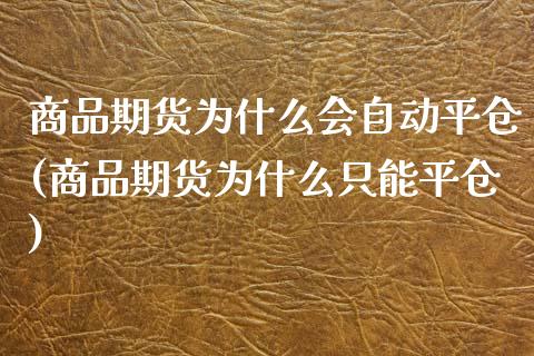 商品期货为什么会自动平仓(商品期货为什么只能平仓)