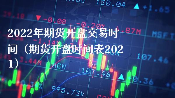 2022年期货开盘交易时间（期货开盘时间表2021）_https://www.boyangwujin.com_道指期货_第1张