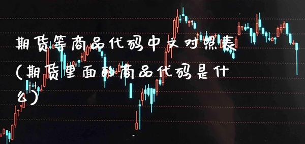 期货等商品代码中文对照表(期货里面的商品代码是什么)_https://www.boyangwujin.com_黄金期货_第1张
