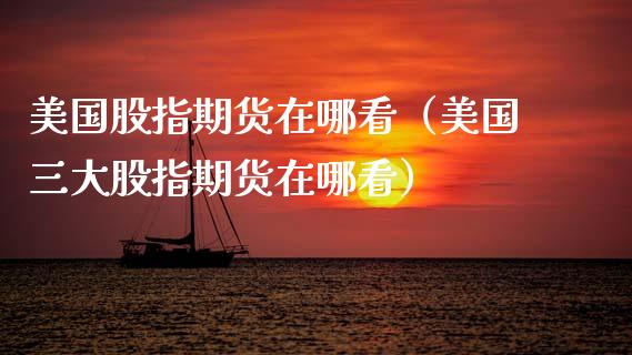 美国股指期货在哪看（美国三大股指期货在哪看）