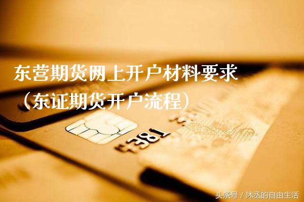 东营期货网上开户材料要求（东证期货开户流程）