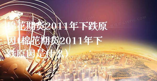 棉花期货2011年下跌原因(棉花期货2011年下跌原因是什么)_https://www.boyangwujin.com_黄金期货_第1张