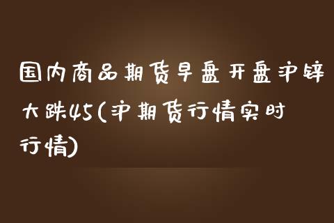 国内商品期货早盘开盘沪锌大跌45(沪期货行情实时行情)_https://www.boyangwujin.com_期货直播间_第1张