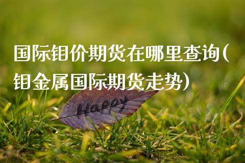 国际钼价期货在哪里查询(钼金属国际期货走势)_https://www.boyangwujin.com_恒生指数_第1张