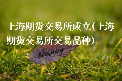 上海期货交易所成立(上海期货交易所交易品种)_https://www.boyangwujin.com_期货直播间_第1张