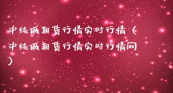 沪纯碱期货行情实时行情（沪纯碱期货行情实时行情网）_https://www.boyangwujin.com_期货直播间_第1张