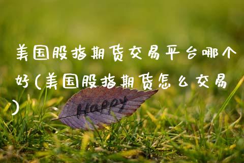 美国股指期货交易平台哪个好(美国股指期货怎么交易)