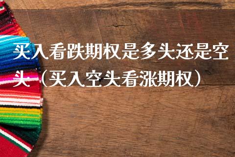 买入看跌期权是多头还是空头（买入空头看涨期权）_https://www.boyangwujin.com_纳指期货_第1张