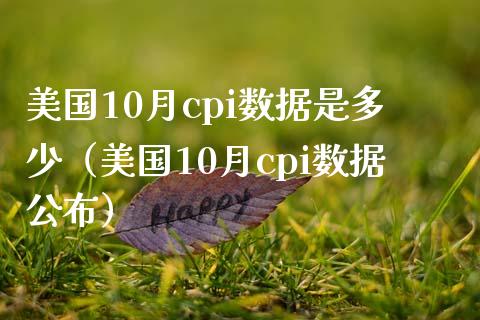 美国10月cpi数据是多少（美国10月cpi数据公布）_https://www.boyangwujin.com_黄金期货_第1张