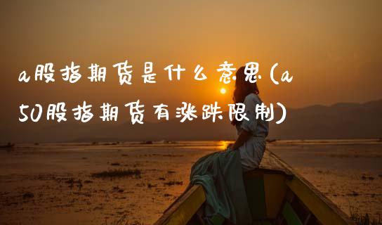 a股指期货是什么意思(a50股指期货有涨跌限制)