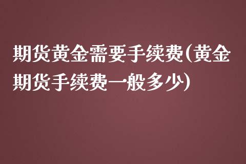 期货黄金需要手续费(黄金期货手续费一般多少)_https://www.boyangwujin.com_黄金期货_第1张