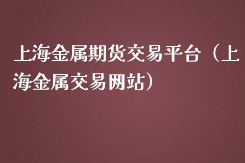 上海金属期货交易平台（上海金属交易网站）
