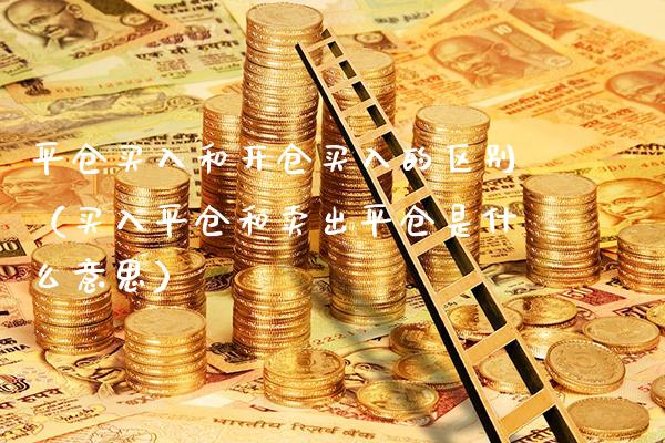 平仓买入和开仓买入的区别（买入平仓和卖出平仓是什么意思）_https://www.boyangwujin.com_道指期货_第1张