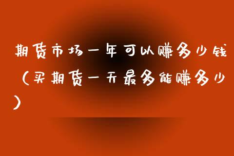 期货市场一年可以赚多少钱（买期货一天最多能赚多少）