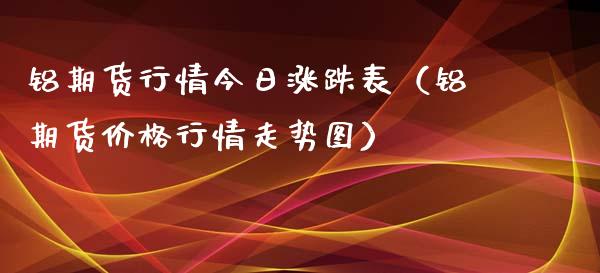 铝期货行情今日涨跌表（铝期货价格行情走势图）