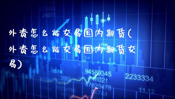 外资怎么能交易国内期货(外资怎么能交易国内期货交易)