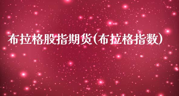 布拉格股指期货(布拉格指数)