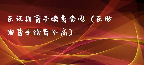 东证期货手续费贵吗（东财期货手续费不高）