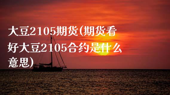 大豆2105期货(期货看好大豆2105合约是什么意思)_https://www.boyangwujin.com_期货直播间_第1张