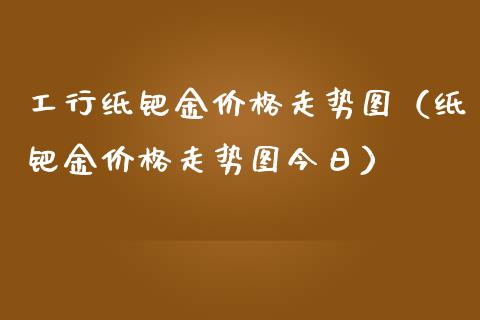 工行纸钯金价格走势图（纸钯金价格走势图今日）