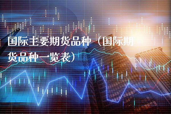 国际主要期货品种（国际期货品种一览表）_https://www.boyangwujin.com_期货直播间_第1张