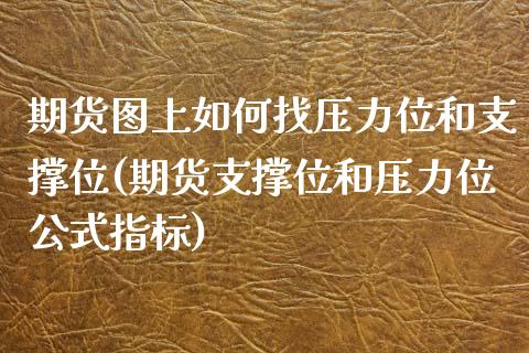 期货图上如何找压力位和支撑位(期货支撑位和压力位公式指标)_https://www.boyangwujin.com_期货直播间_第1张