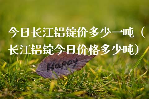 今日长江铝锭价多少一吨（长江铝锭今日价格多少吨）_https://www.boyangwujin.com_期货直播间_第1张
