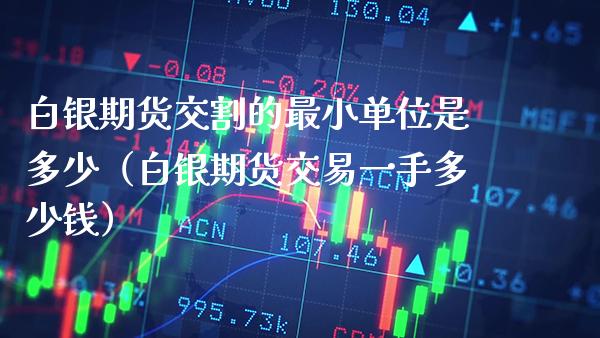 白银期货交割的最小单位是多少（白银期货交易一手多少钱）_https://www.boyangwujin.com_原油期货_第1张