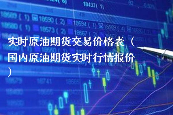 实时原油期货交易价格表（国内原油期货实时行情报价）_https://www.boyangwujin.com_期货直播间_第1张