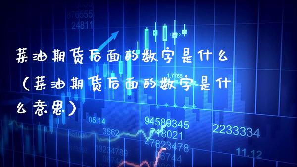 菜油期货后面的数字是什么（菜油期货后面的数字是什么意思）_https://www.boyangwujin.com_原油期货_第1张