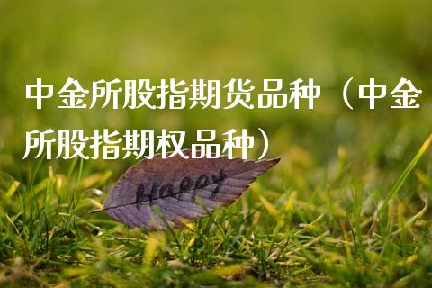 中金所股指期货品种（中金所股指期权品种）_https://www.boyangwujin.com_道指期货_第1张
