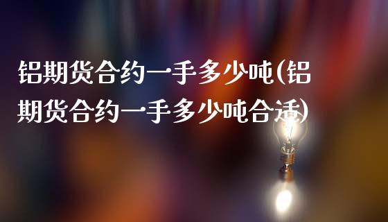 铝期货合约一手多少吨(铝期货合约一手多少吨合适)