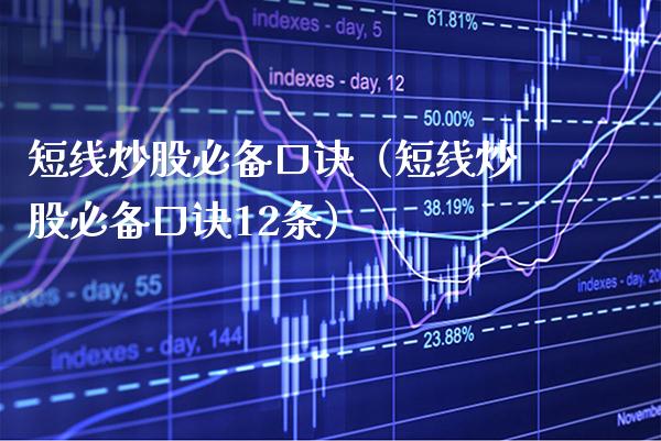 短线炒股必备口诀（短线炒股必备口诀12条）