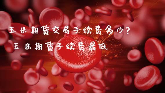玉米期货交易手续费多少? 玉米期货手续费最低