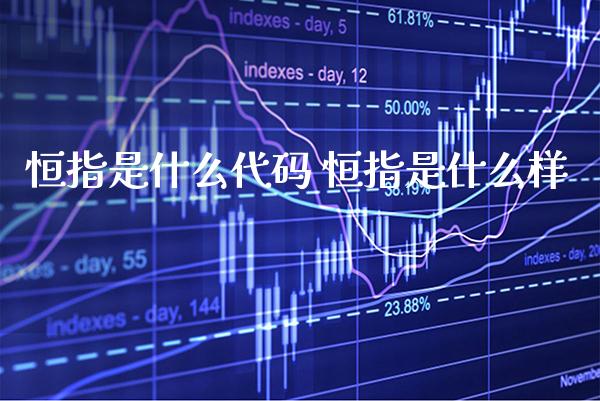 恒指是什么代码 恒指是什么样