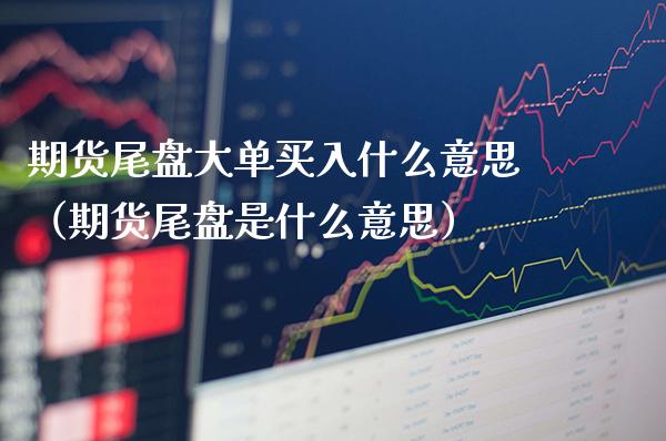 期货尾盘大单买入什么意思（期货尾盘是什么意思）_https://www.boyangwujin.com_黄金期货_第1张